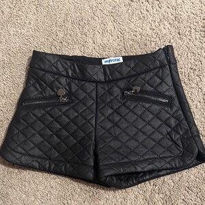 Mayoral Quilted Black Women's High Waist Shorts